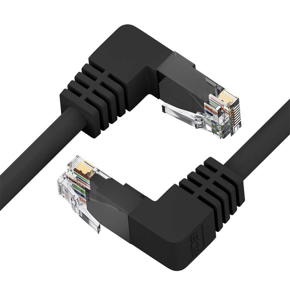 Угловой патч-корд UTP cat.5е оптом. GCR производит и продает LAN кабель .